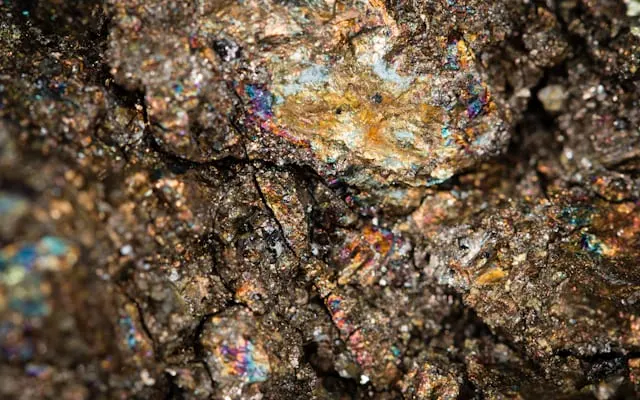 Mineral ore concentrate close-up
